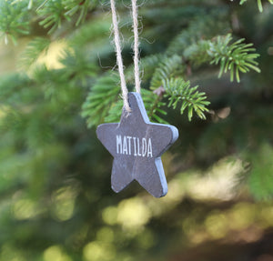 
                  
                    Personalised Star Christmas Decoration - Slate
                  
                