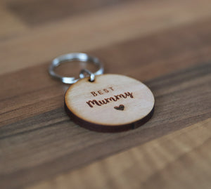 
                  
                    Personalised "Best Mummy" Keyring - Wooden
                  
                