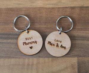 
                  
                    Personalised "Best Mummy" Keyring - Wooden
                  
                