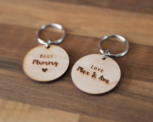 
                  
                    Personalised "Best Mummy" Keyring - Wooden
                  
                