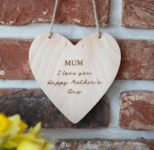 
                  
                    Hanging Wooden Mum Heart Plaque
                  
                