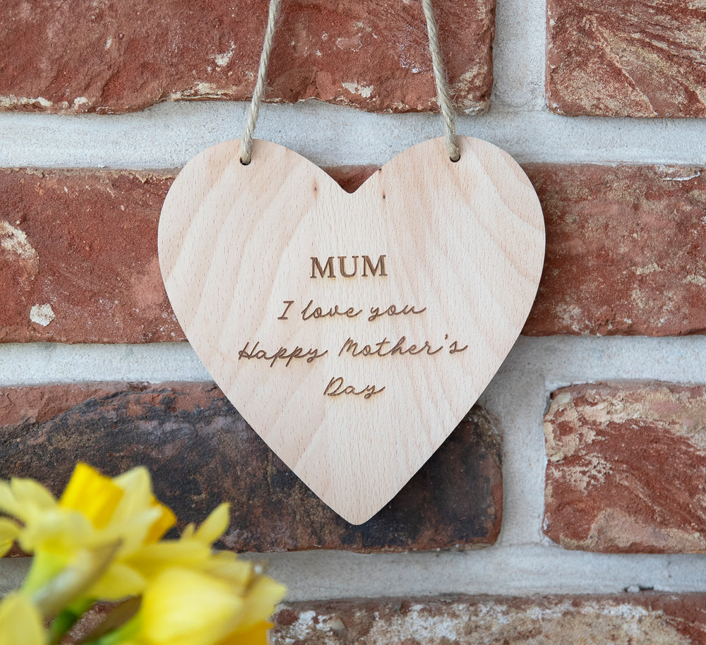 
                  
                    Hanging Wooden Mum Heart Plaque
                  
                