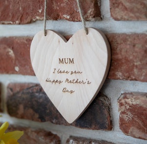 
                  
                    Hanging Wooden Mum Heart Plaque
                  
                