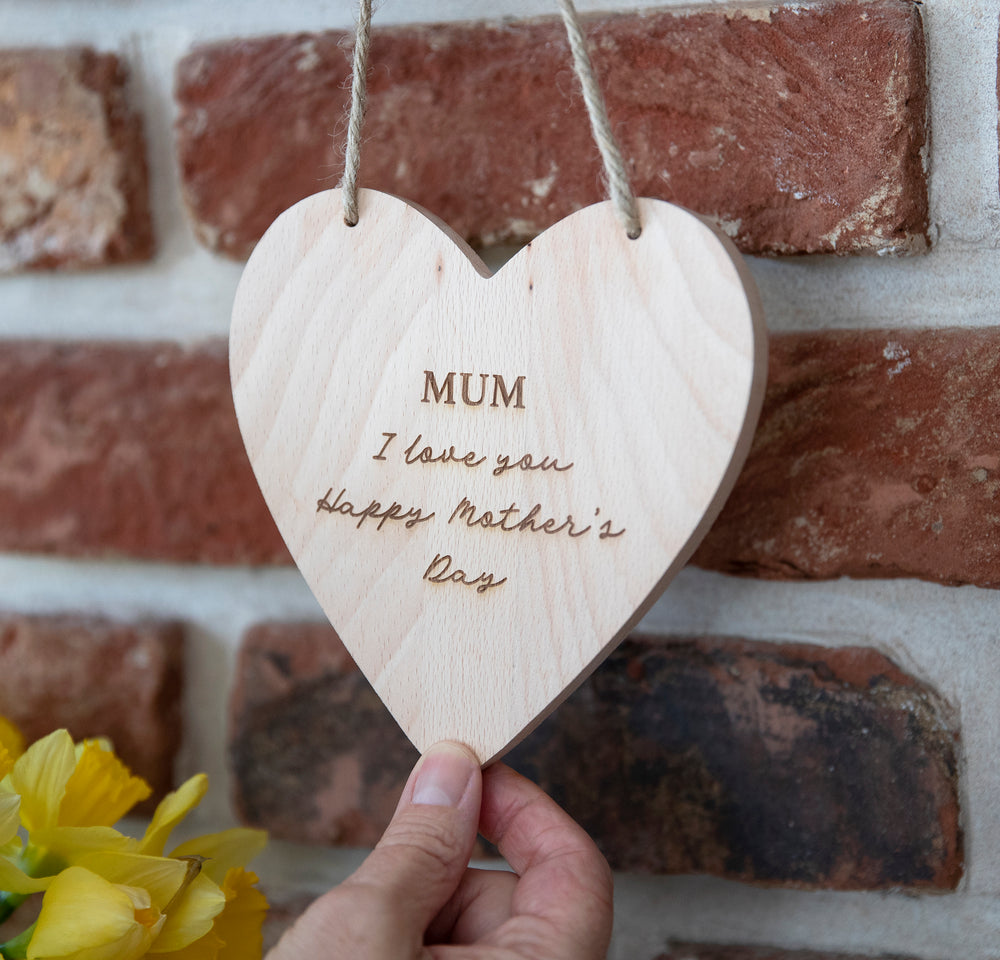 
                  
                    Hanging Wooden Mum Heart Plaque
                  
                