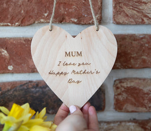 
                  
                    Hanging Wooden Mum Heart Plaque
                  
                