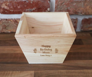 
                  
                    Personalised Birthday Plant Pot - Wooden
                  
                