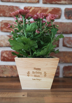 
                  
                    Personalised Birthday Plant Pot - Wooden
                  
                