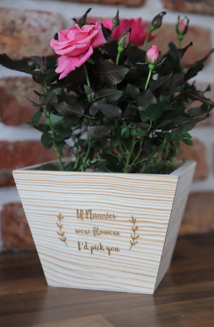 
                  
                    Personalised "If You Were Flowers" Plant Pot - Wooden
                  
                