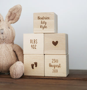 
                  
                    Personalised Wooden Baby Blocks
                  
                