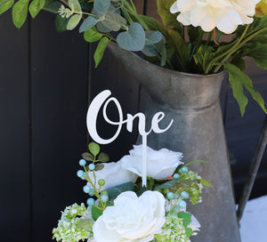 
                  
                    Wedding Table Numbers - White Acrylic
                  
                