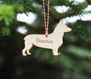 
                  
                    Personalised Corgi Dog Christmas Decoration - Wooden
                  
                