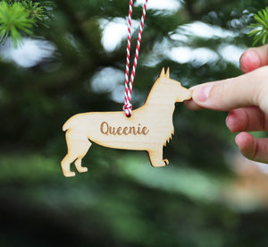 
                  
                    Personalised Corgi Dog Christmas Decoration - Wooden
                  
                