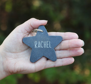 
                  
                    Personalised Star Christmas Decoration - Slate
                  
                