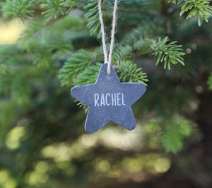 
                  
                    Personalised Star Christmas Decoration - Slate
                  
                