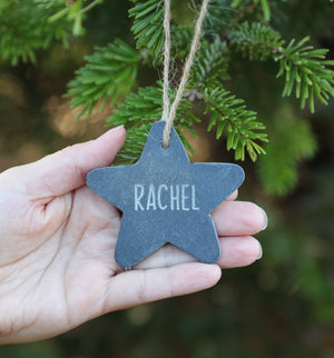 
                  
                    Personalised Star Christmas Decoration - Slate
                  
                