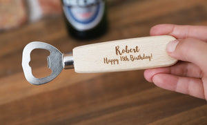 
                  
                    Personalised "18th Birthday" Bottle Opener - Wooden
                  
                