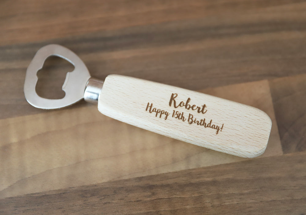 
                  
                    Personalised "18th Birthday" Bottle Opener - Wooden
                  
                