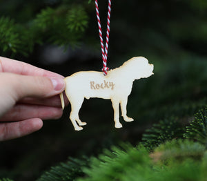 
                  
                    Personalised Bullmastif Dog Christmas Decoration - Wooden
                  
                