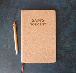 
                  
                    Personalised Cork Notebook
                  
                