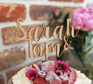 
                  
                    Personalised Names Wedding Cake Topper - Wooden
                  
                