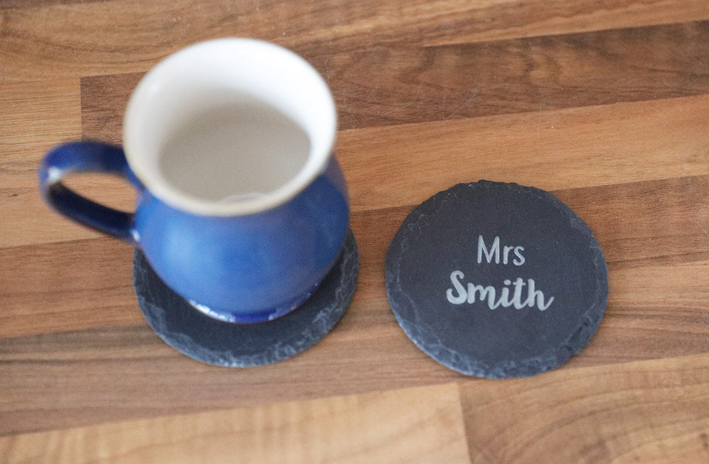 
                  
                    Personalised Mr & Mrs Coasters - Slate
                  
                