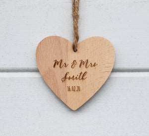 
                  
                    Personalised Mr and Mrs Hanging Heart
                  
                