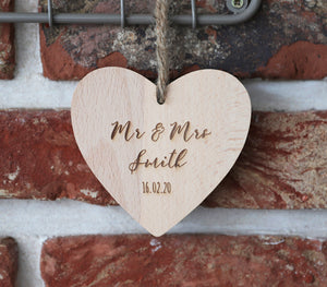 
                  
                    Personalised Mr and Mrs Hanging Heart
                  
                