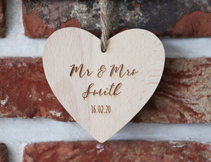 
                  
                    Personalised Mr and Mrs Hanging Heart
                  
                