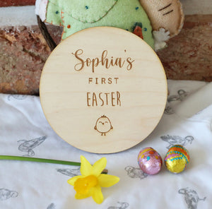 
                  
                    Personalised First Easter Wooden Disc
                  
                