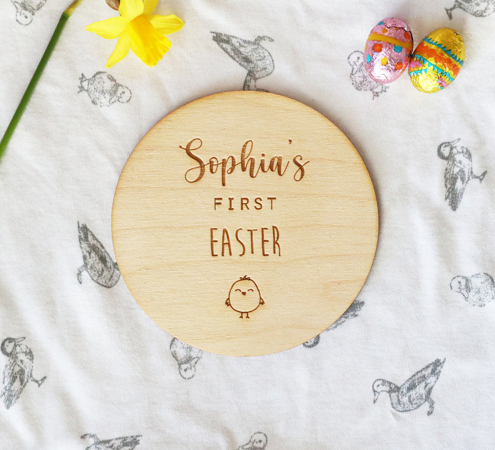 
                  
                    Personalised First Easter Wooden Disc
                  
                