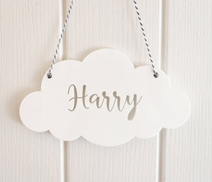 
                  
                    Personalised Cloud Sign White
                  
                