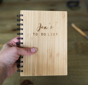 
                  
                    Personalised To-Do List Notebook - Wooden
                  
                