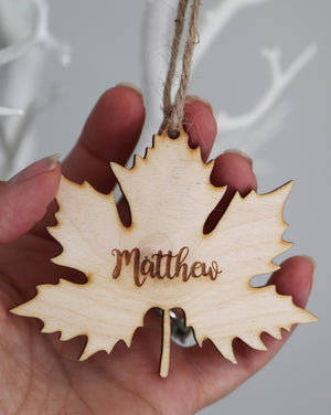 
                  
                    Personalised Wooden Leaf Decoration
                  
                