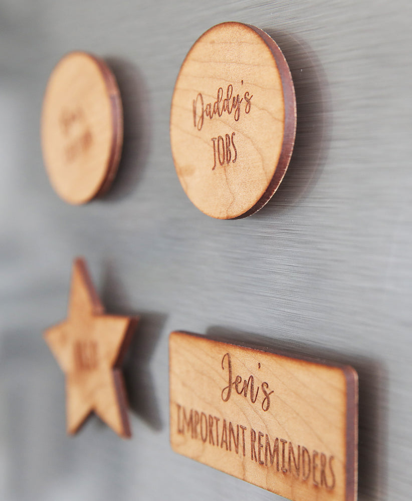 
                  
                    Personalised Wooden Magnets
                  
                