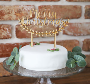 
                  
                    Merry Christmas Cake Topper - Wooden
                  
                