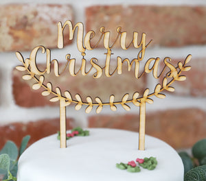 
                  
                    Merry Christmas Cake Topper - Wooden
                  
                