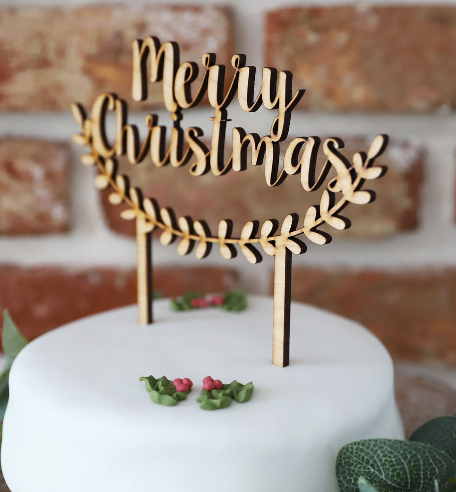 
                  
                    Merry Christmas Cake Topper - Wooden
                  
                