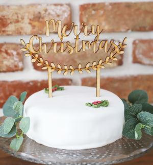 
                  
                    Merry Christmas Cake Topper - Wooden
                  
                