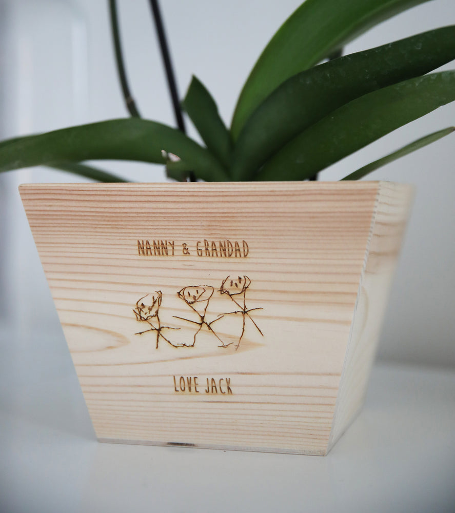 
                  
                    Wooden Plant Pot Hand Drawn Picture
                  
                