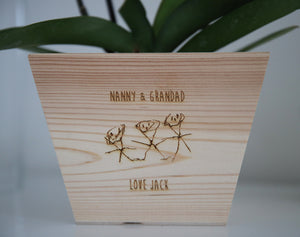 
                  
                    Wooden Plant Pot Hand Drawn Picture
                  
                