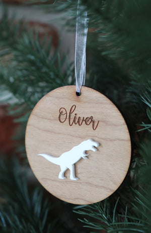 
                  
                    Personalised Dinosaur Christmas Decoration
                  
                