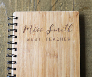 
                  
                    Personalised Teacher Notebook - Wooden
                  
                