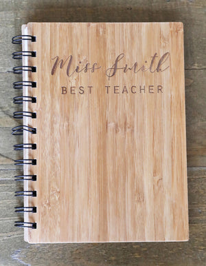 
                  
                    Personalised Teacher Notebook - Wooden
                  
                