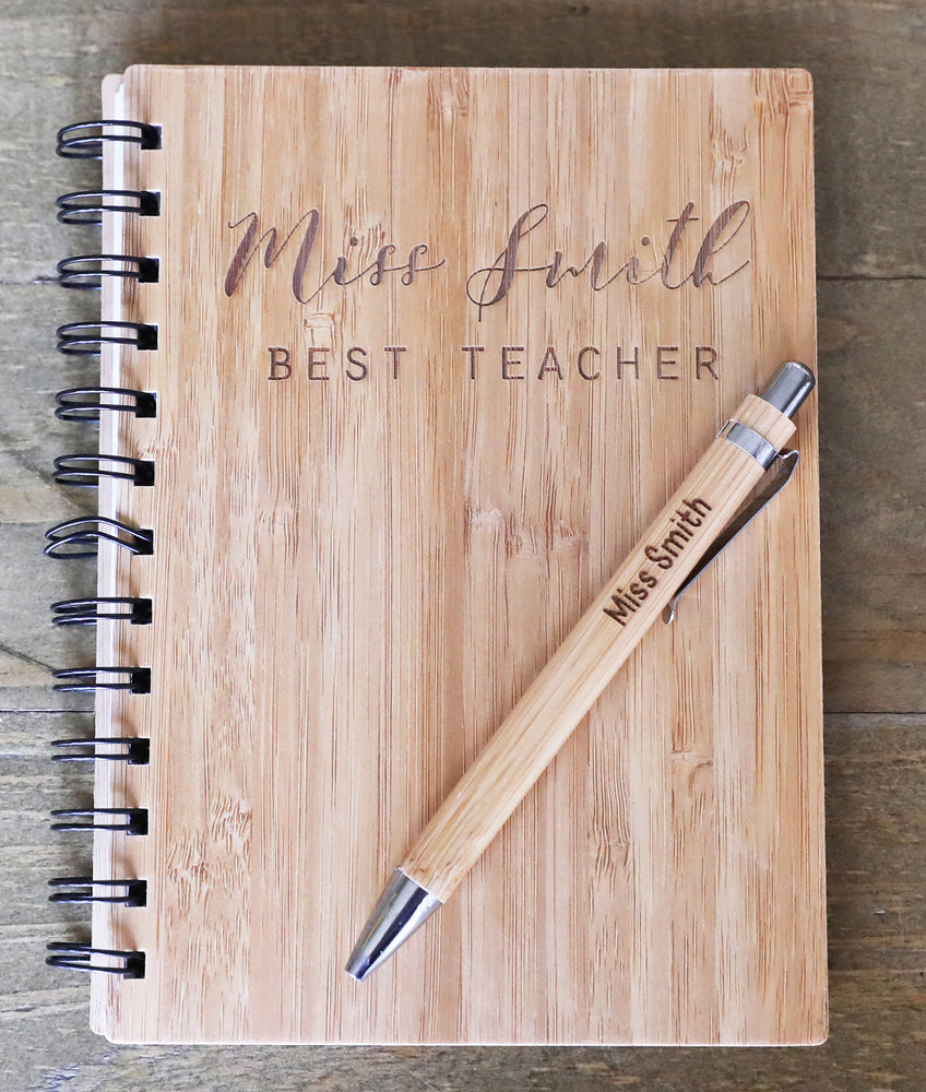 
                  
                    Personalised Teacher Notebook - Wooden
                  
                