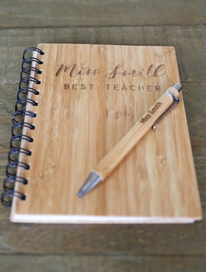 
                  
                    Personalised Teacher Notebook - Wooden
                  
                